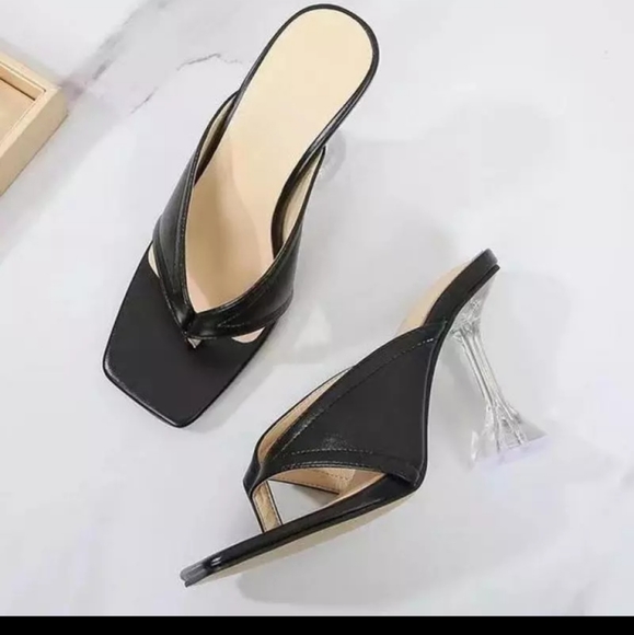 L.A.Charms Shoes - Sexy Black Mule